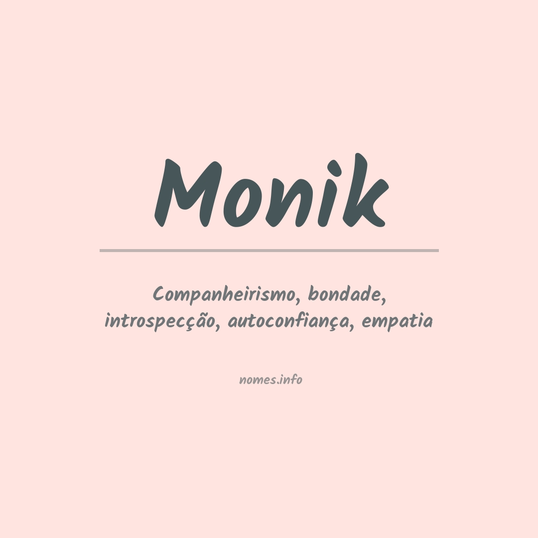 Significado do nome Monik