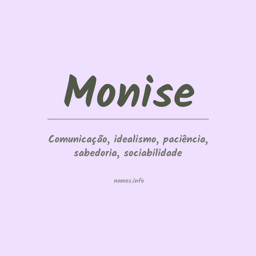 Significado do nome Monise