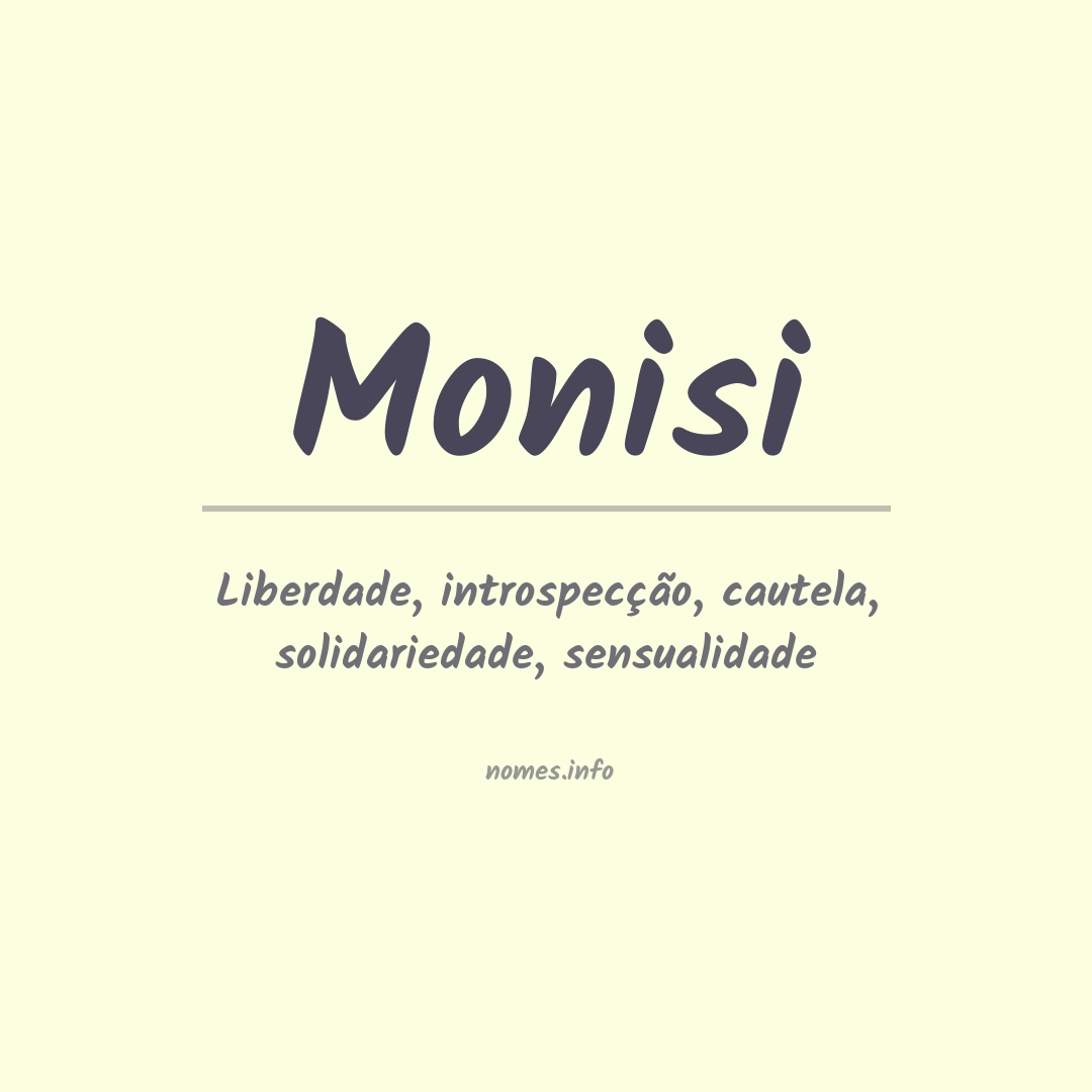 Significado do nome Monisi