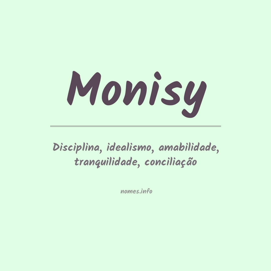 Significado do nome Monisy