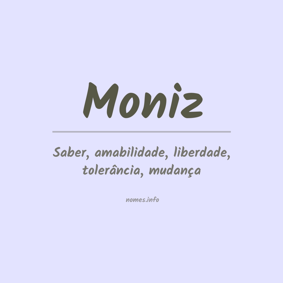 Significado do nome Moniz