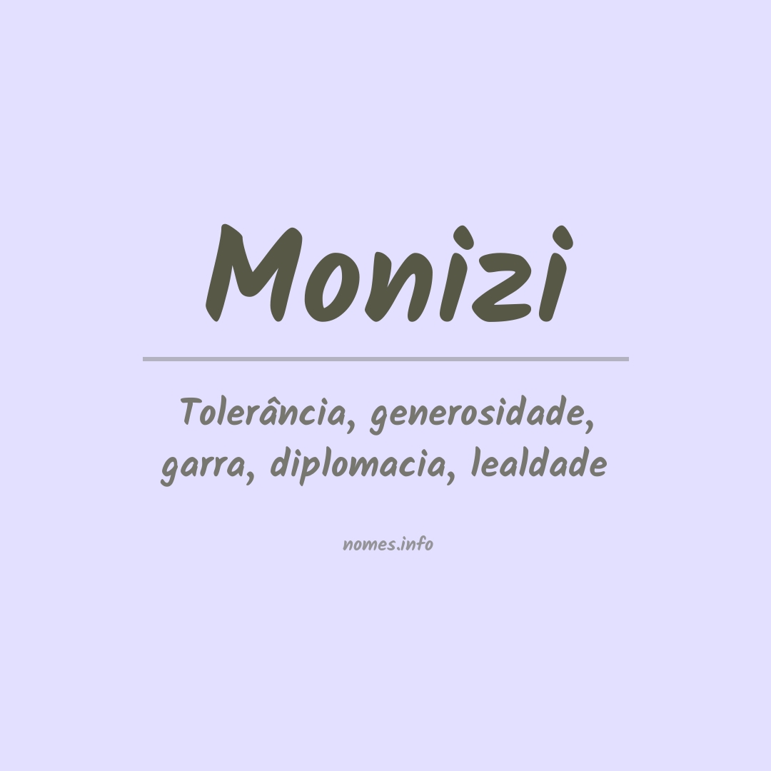 Significado do nome Monizi