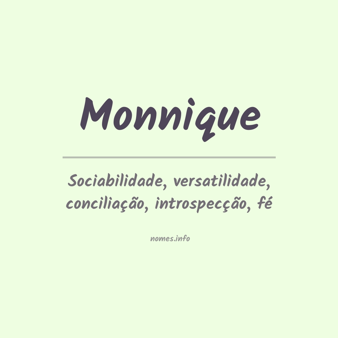 Significado do nome Monnique