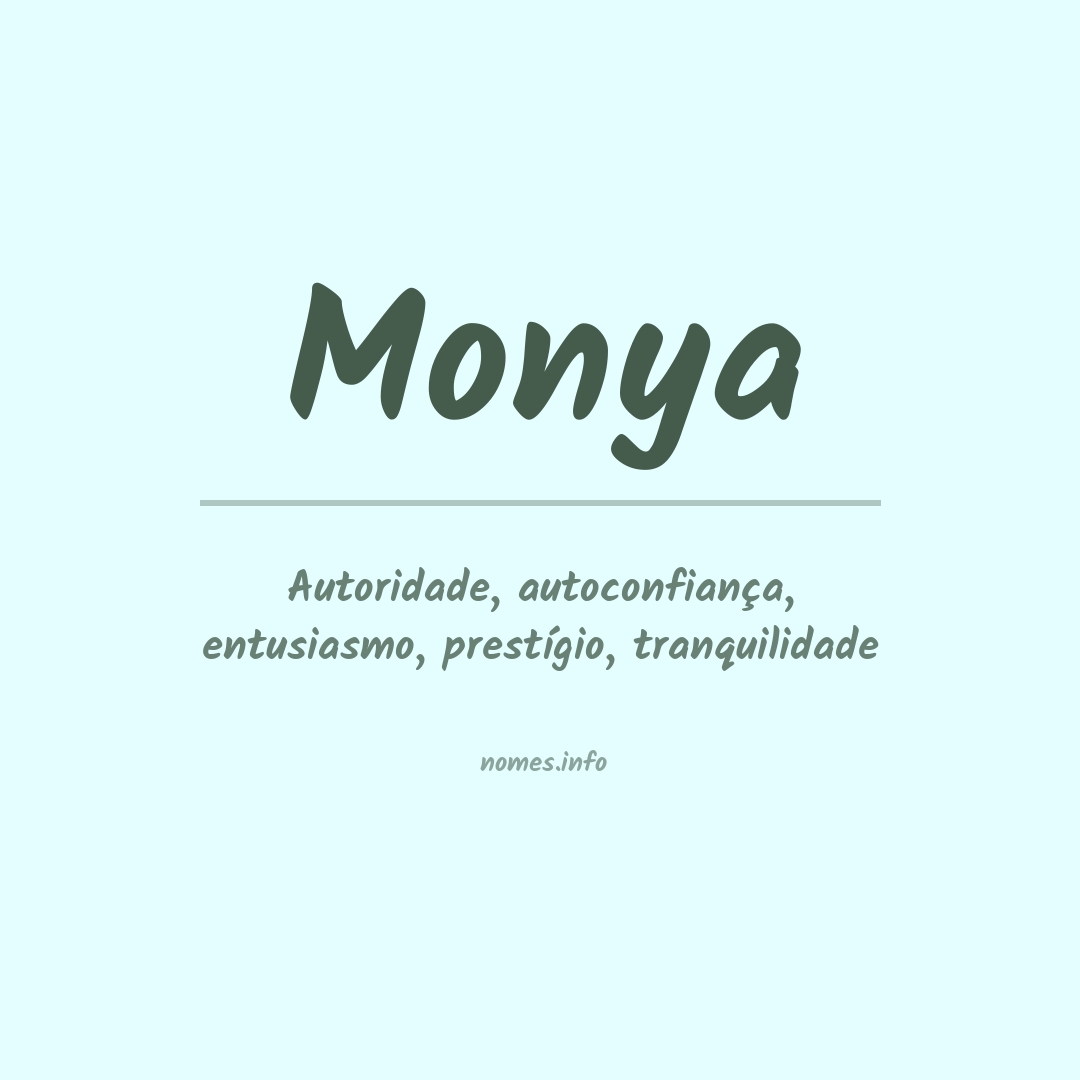 Significado do nome Monya