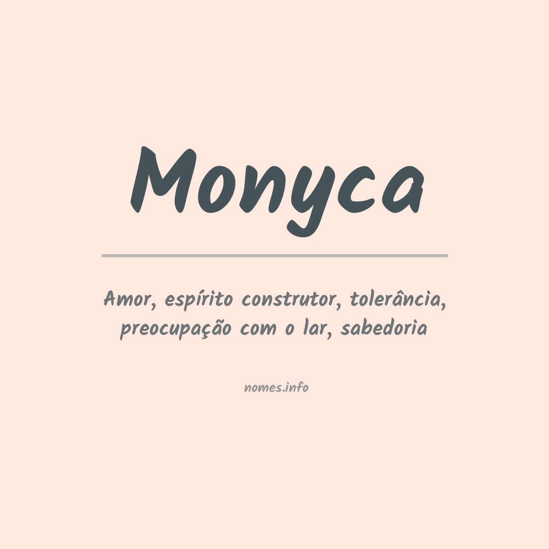 Significado do nome Monyca