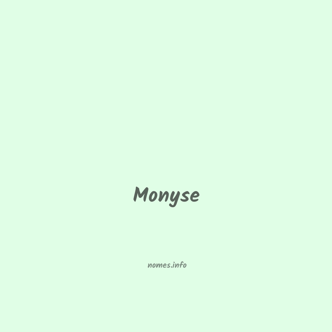Monyse em chinês