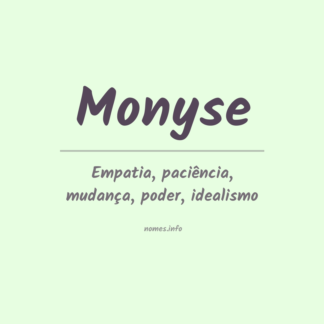 Significado do nome Monyse
