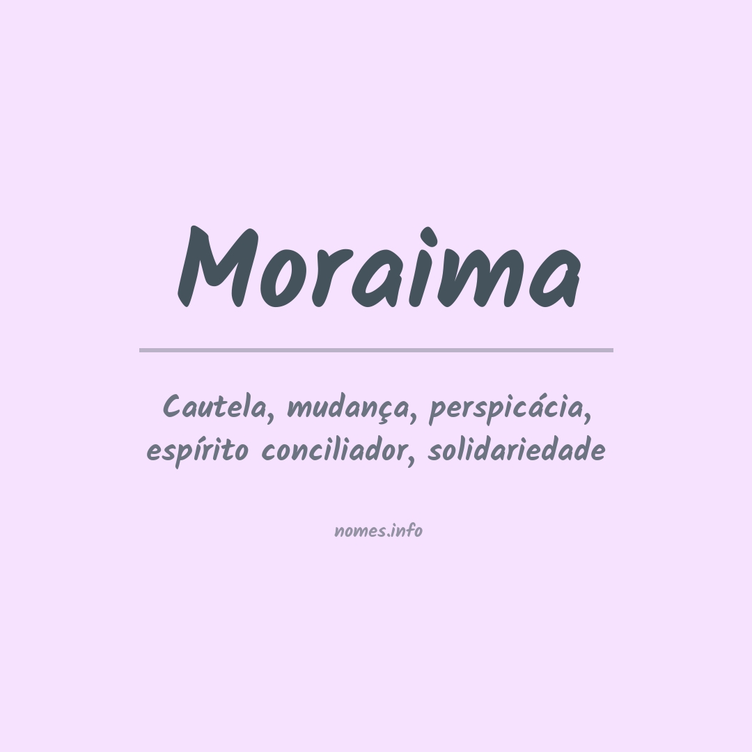 Significado do nome Moraima
