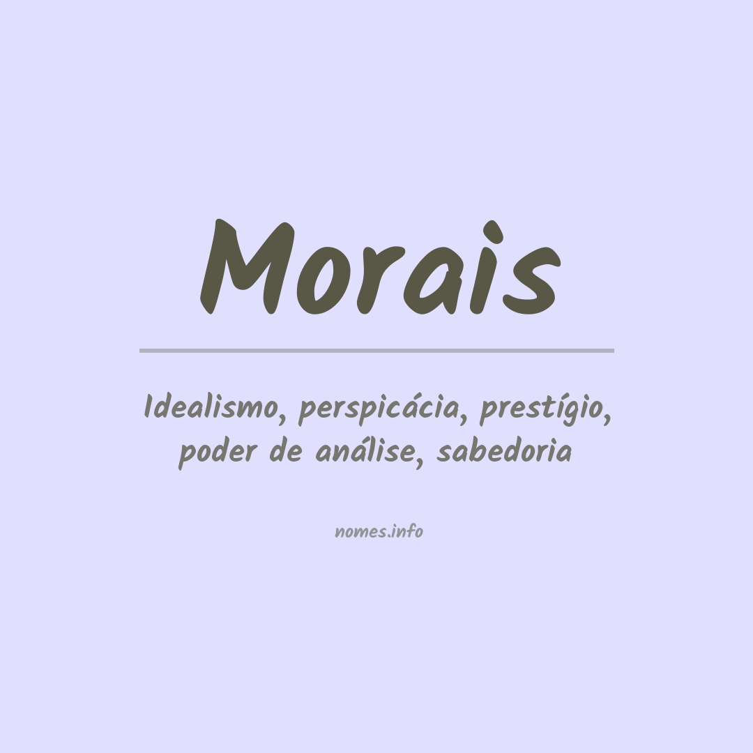 Significado do nome Morais
