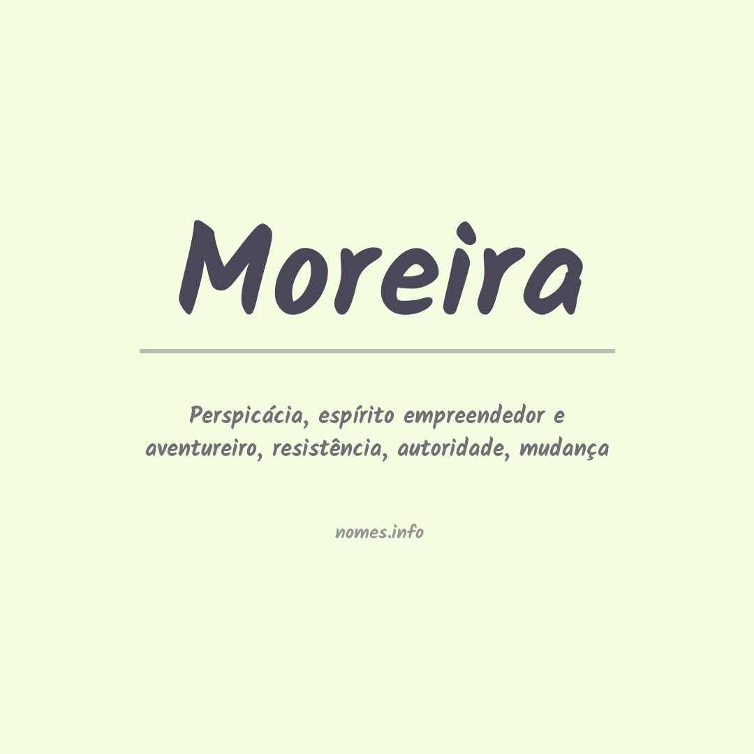 Significado do nome Moreira