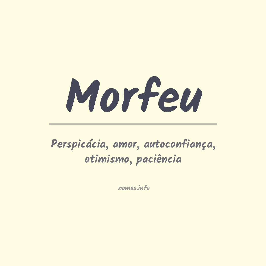 Significado do nome Morfeu