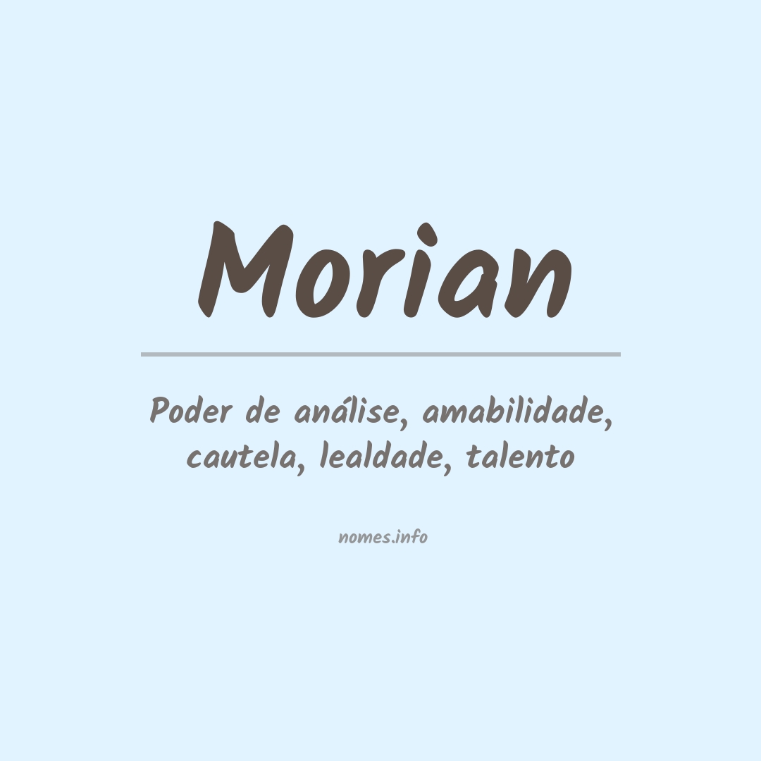 Significado do nome Morian