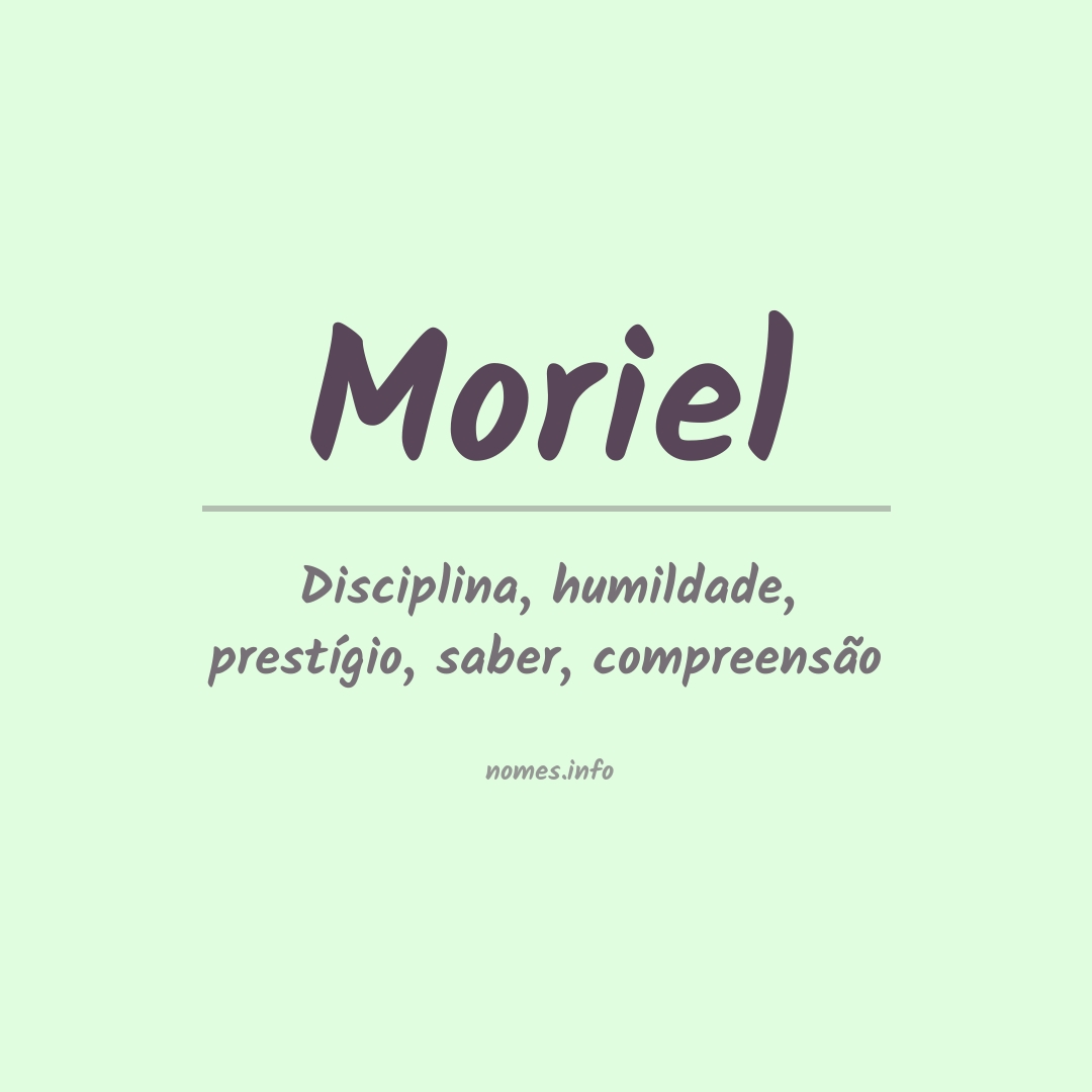 Significado do nome Moriel