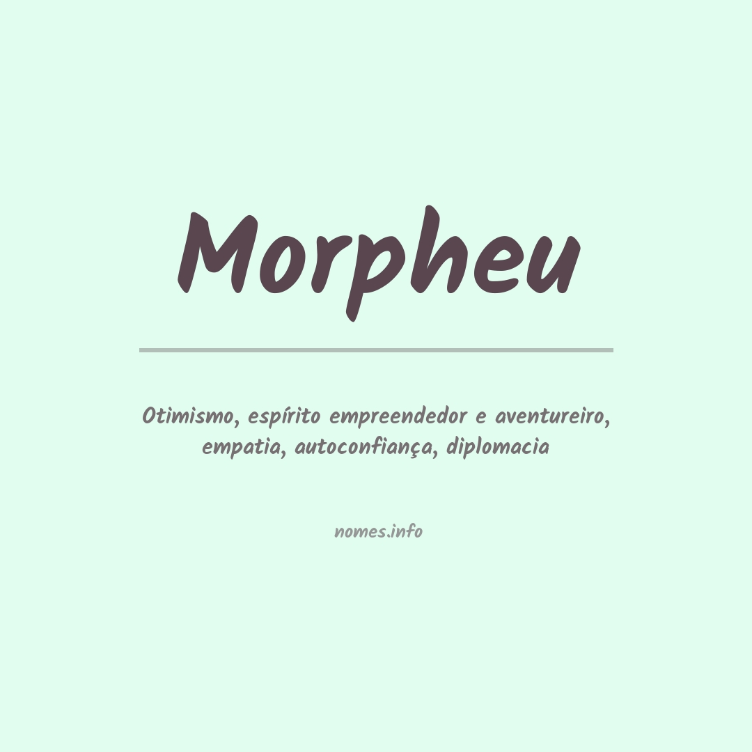 Significado do nome Morpheu