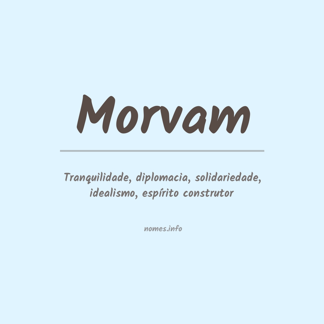 Significado do nome Morvam