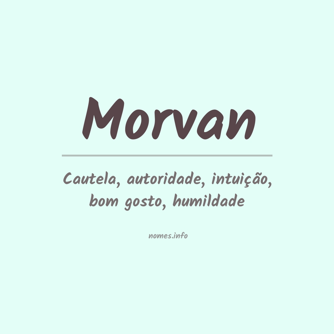 Significado do nome Morvan