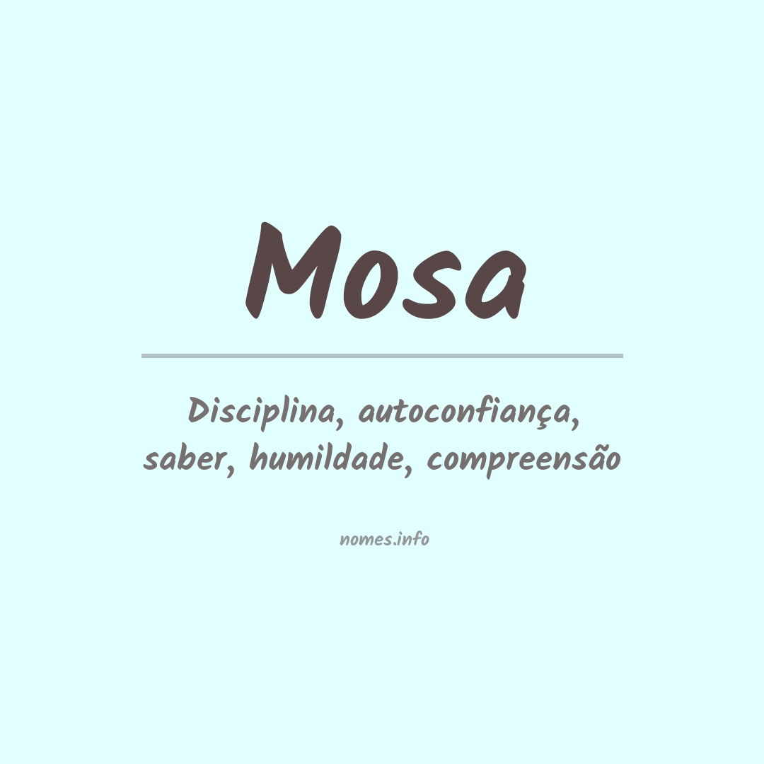 Significado do nome Mosa