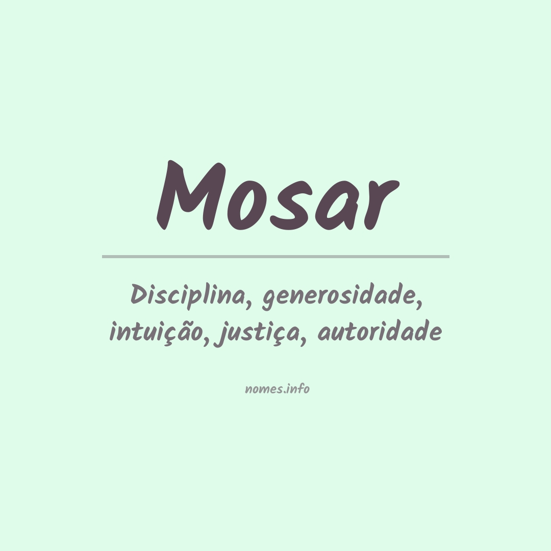 Significado do nome Mosar