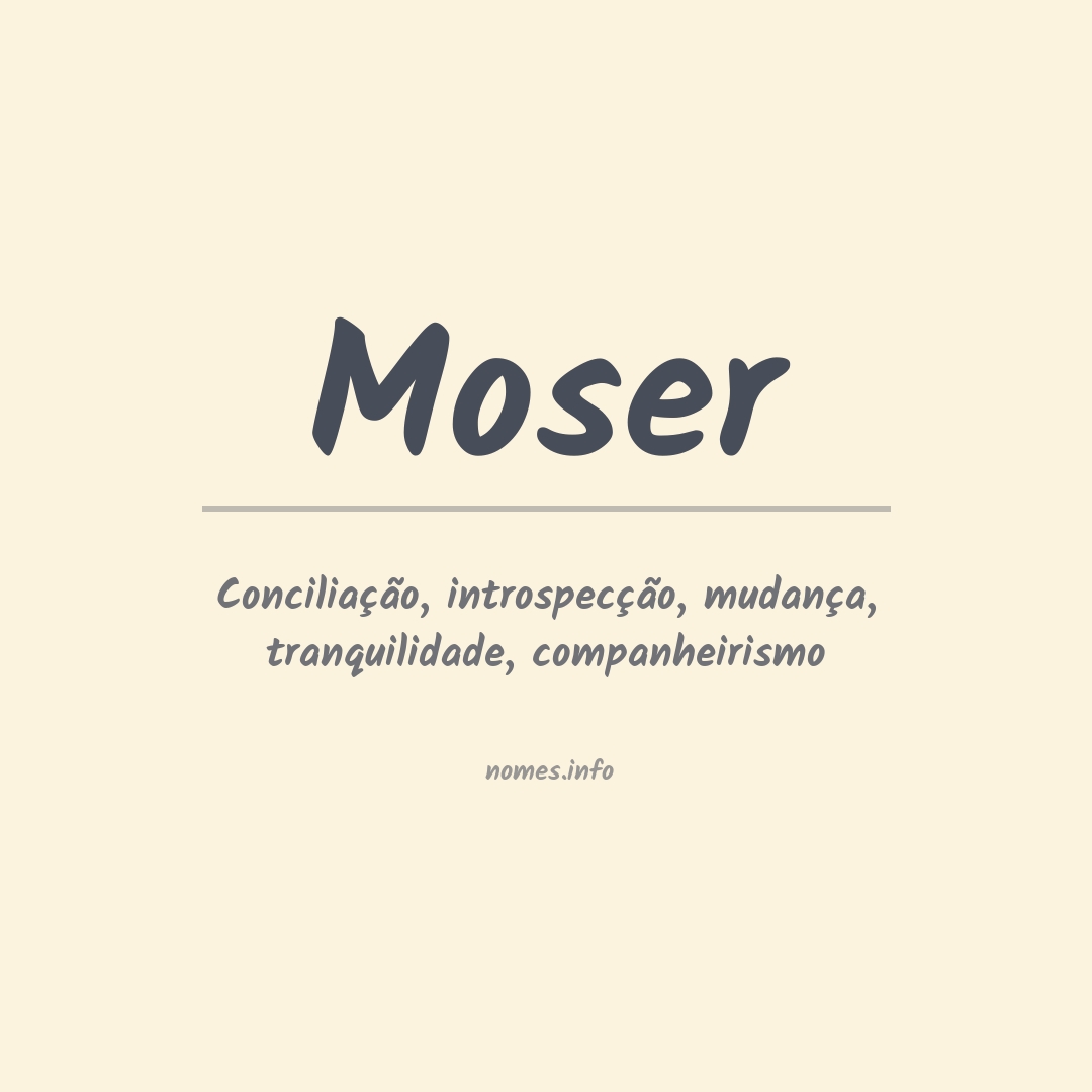 Significado do nome Moser