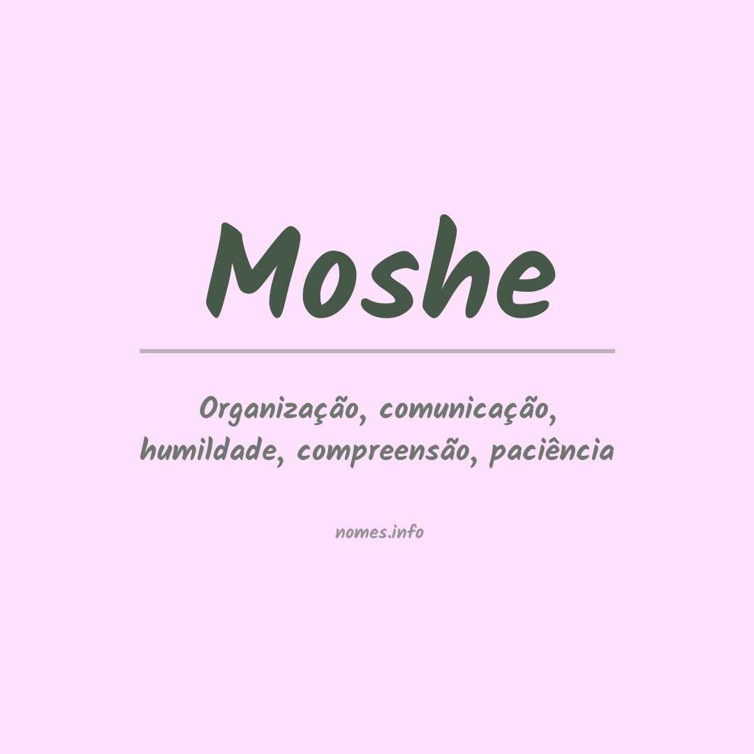 Significado do nome Moshe
