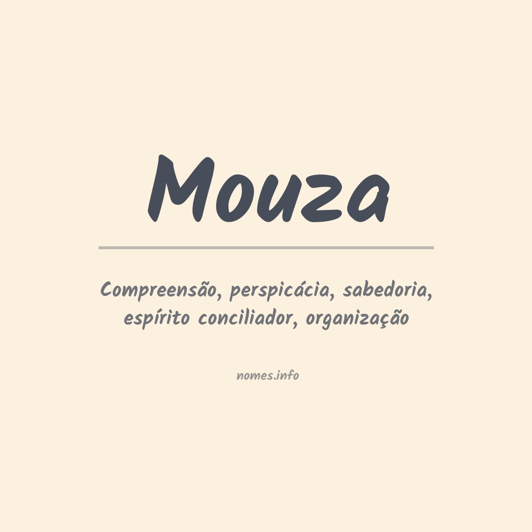 Significado do nome Mouza