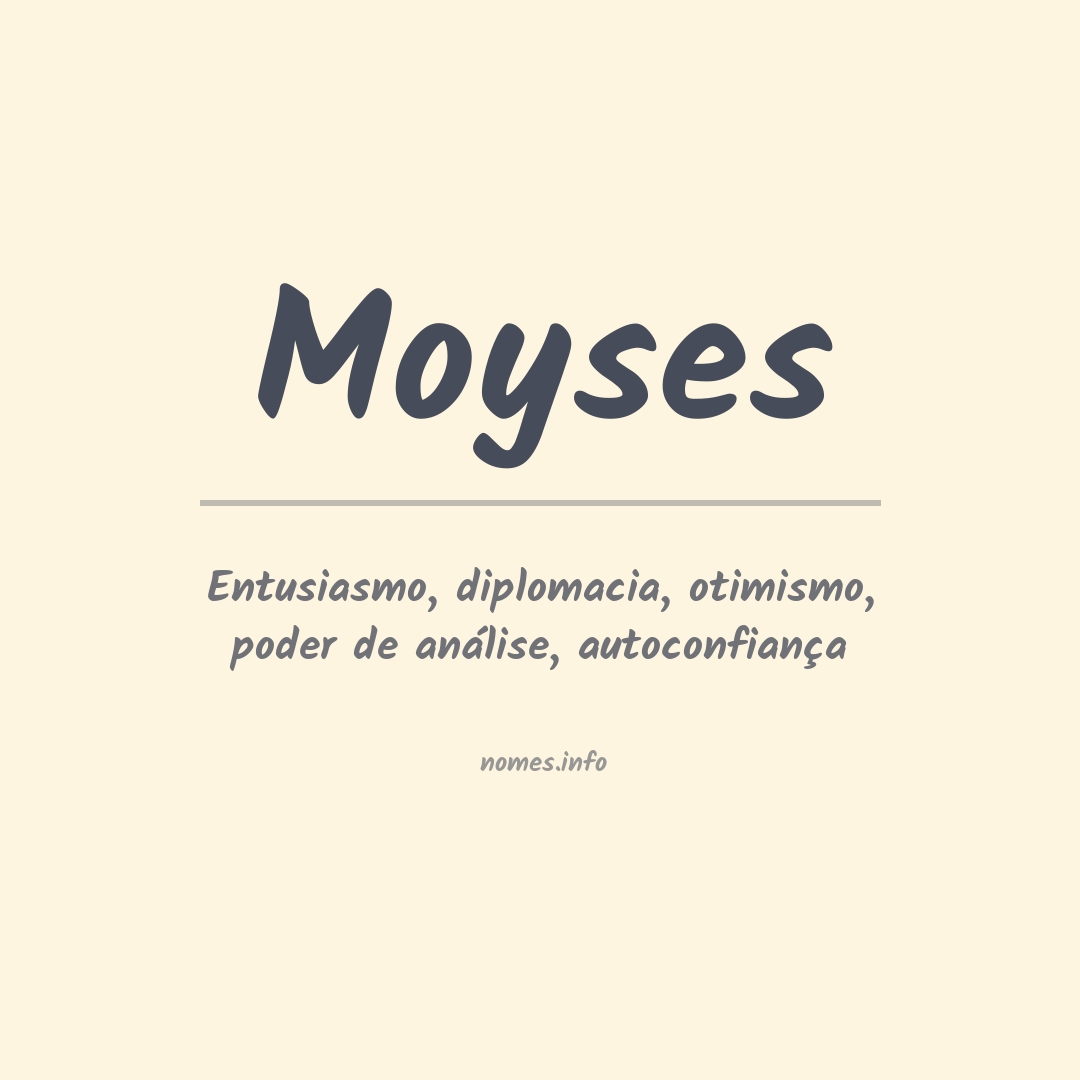 Significado do nome Moyses