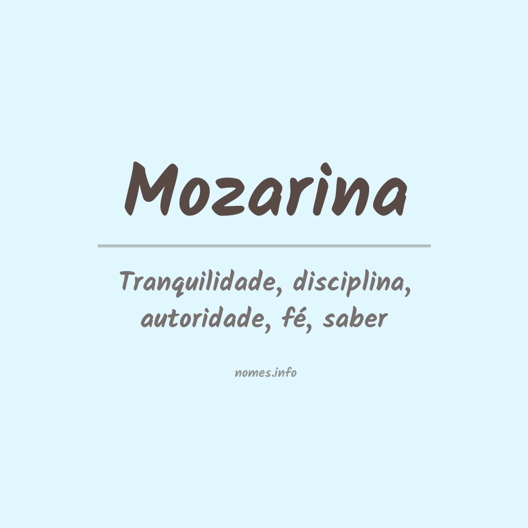 Significado do nome Mozarina