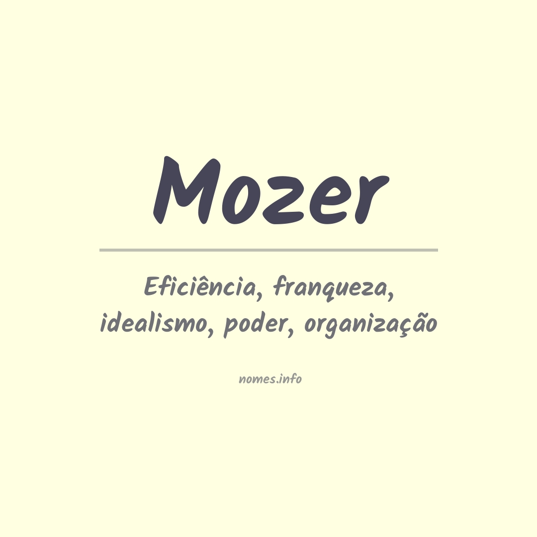 Significado do nome Mozer