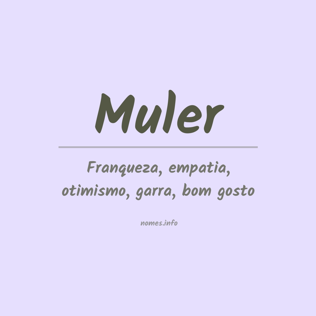 Significado do nome Muler