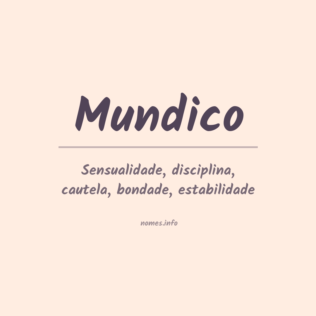 Significado do nome Mundico