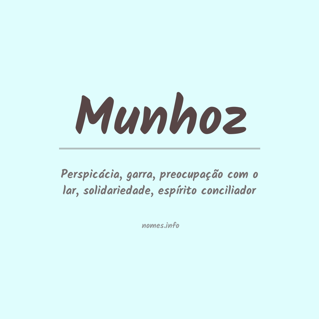 Significado do nome Munhoz