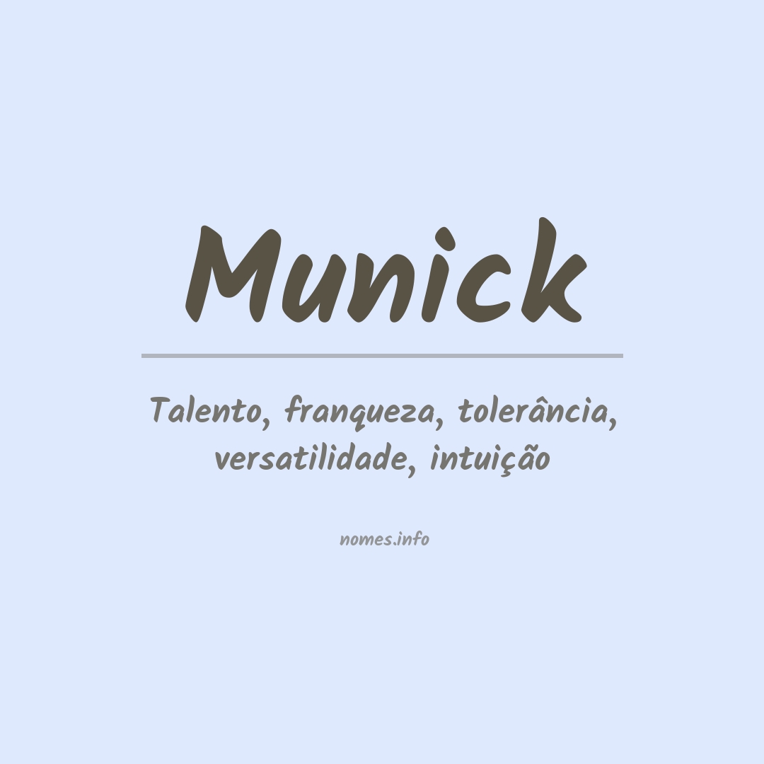 Significado do nome Munick