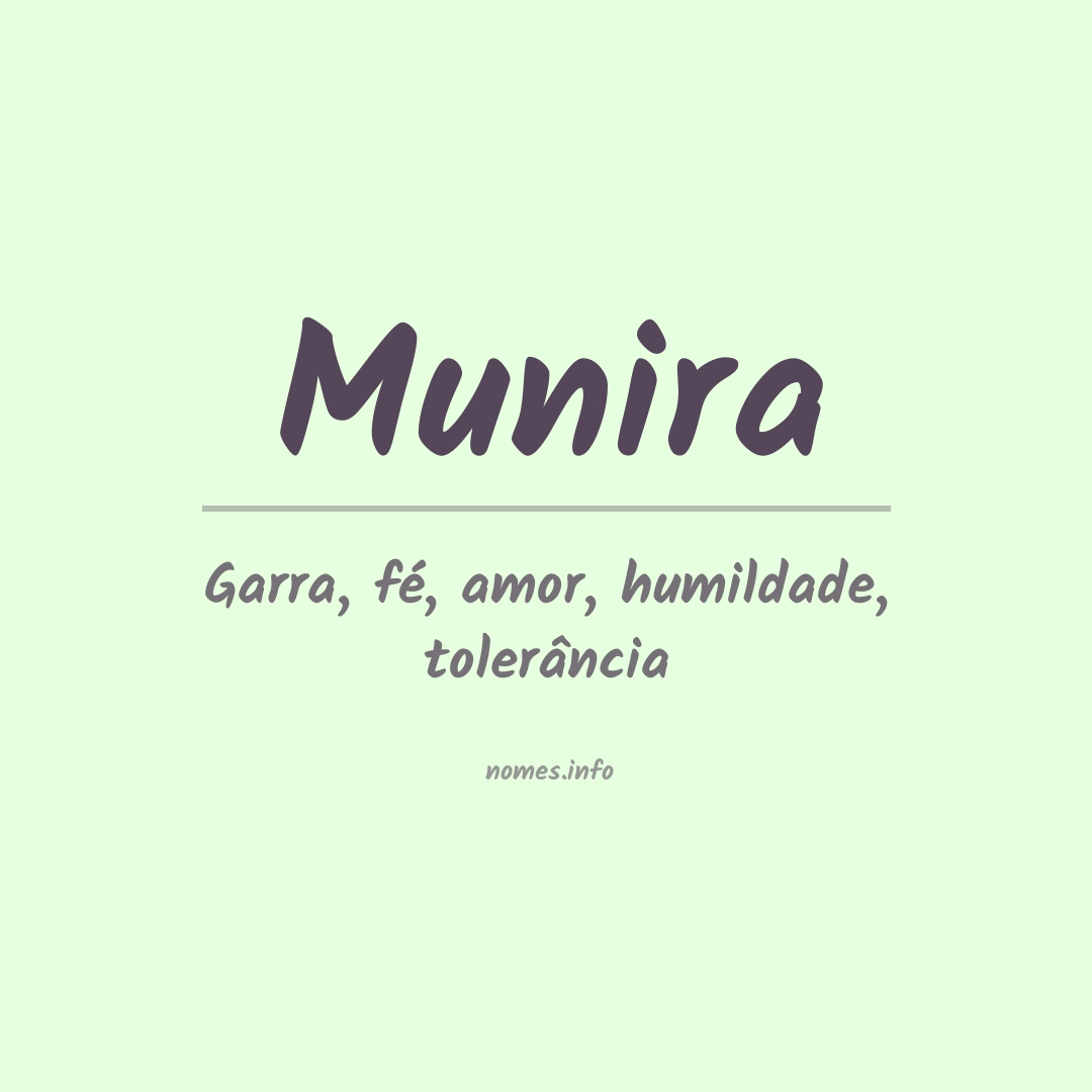 Significado do nome Munira