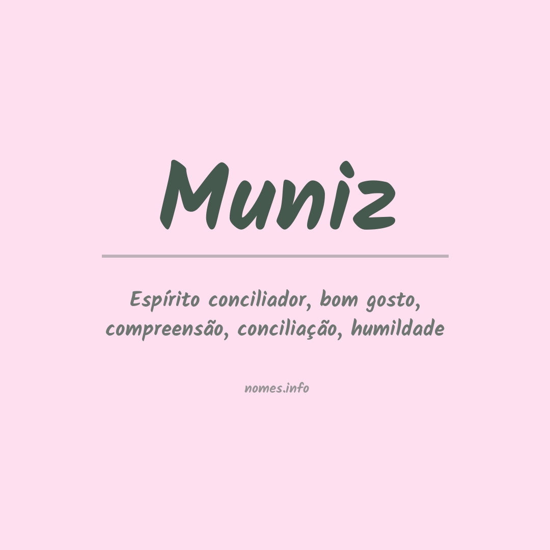 Significado do nome Muniz