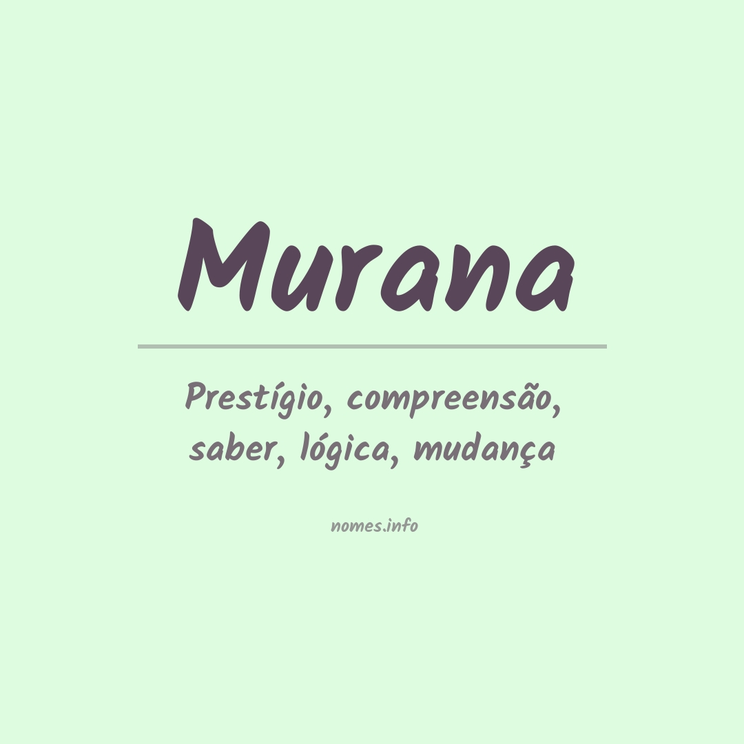 Significado do nome Murana