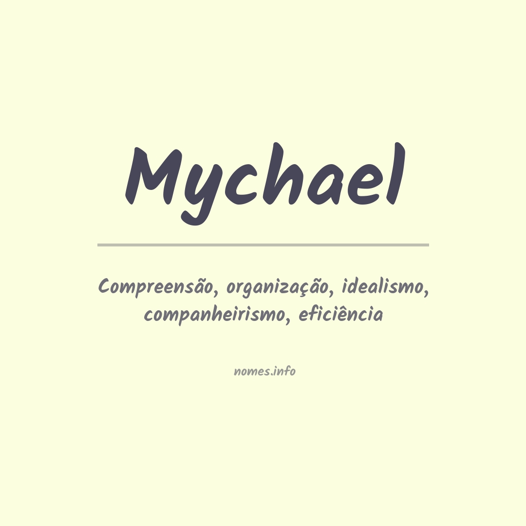 Significado do nome Mychael