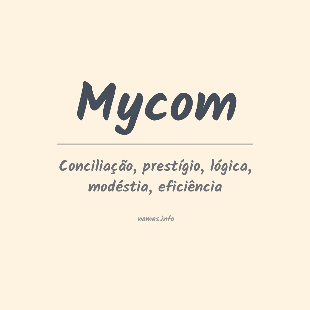 Significado do nome Mycom