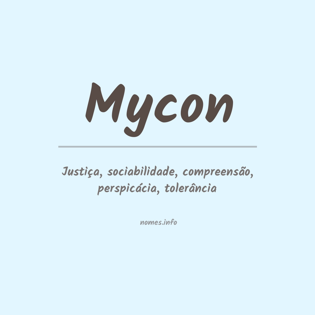 Significado do nome Mycon