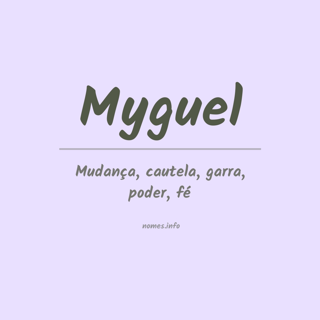 Significado do nome Myguel