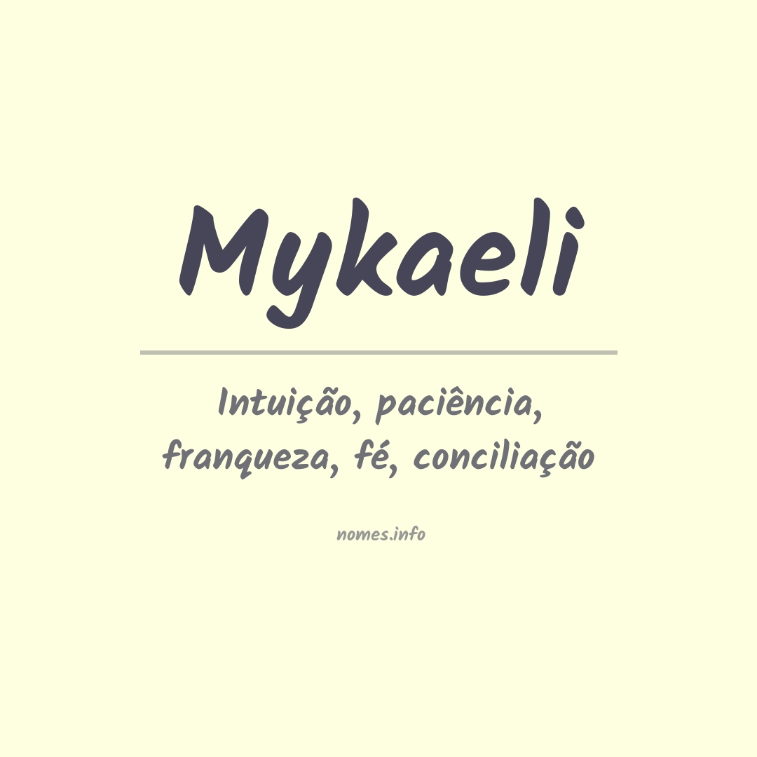 Significado do nome Mykaeli