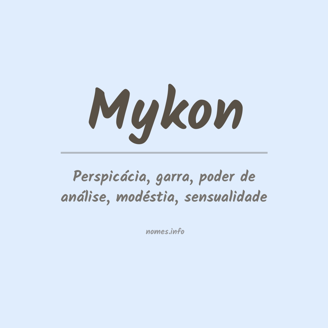 Significado do nome Mykon