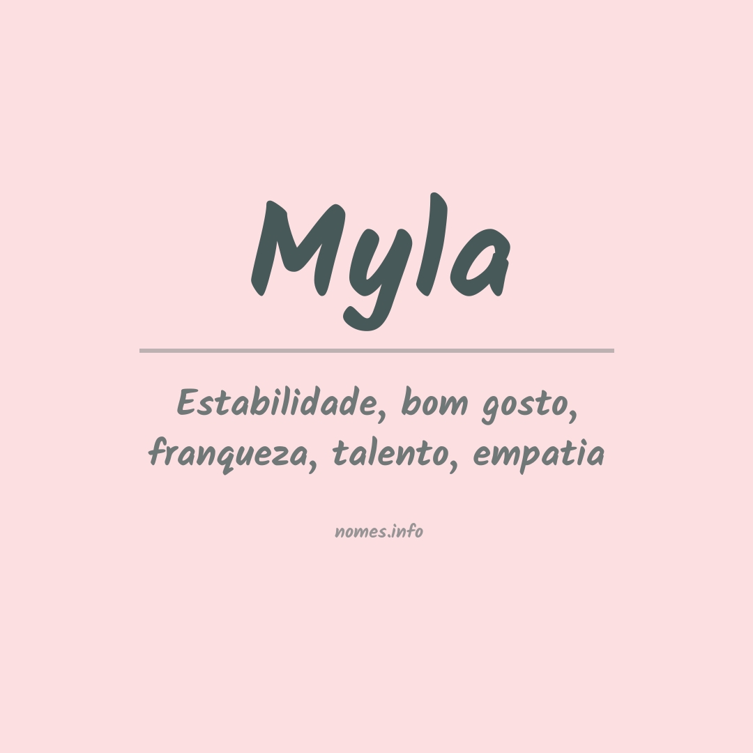 Significado do nome Myla