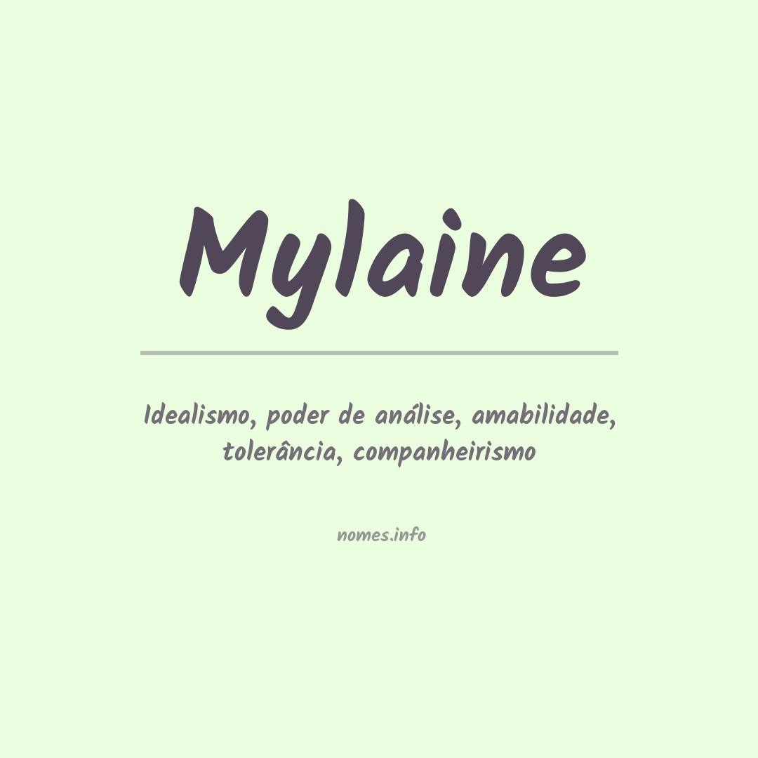 Significado do nome Mylaine