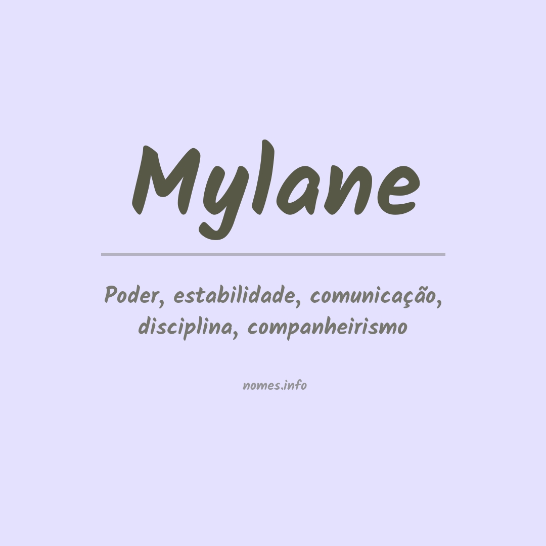 Significado do nome Mylane Significado do nome Mylane