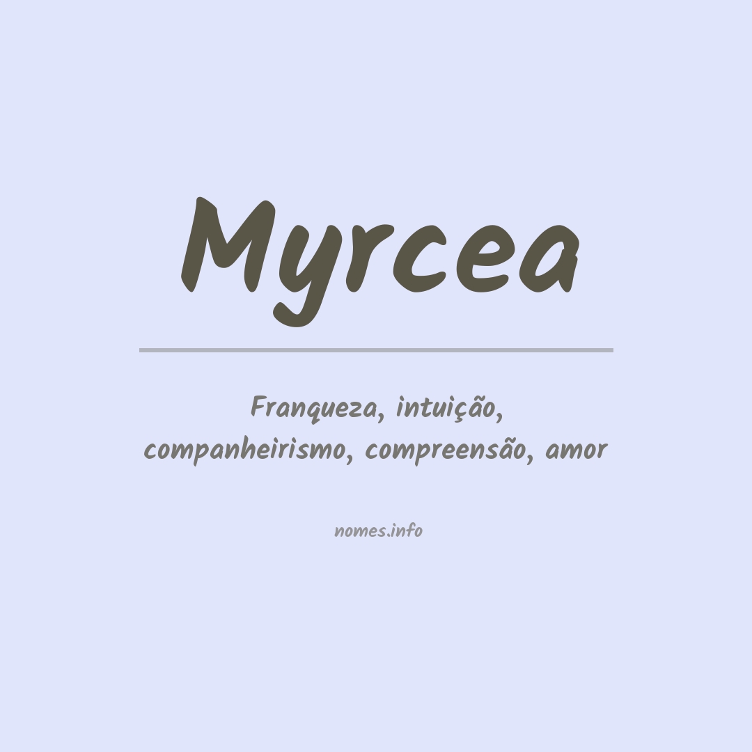 Significado do nome Myrcea