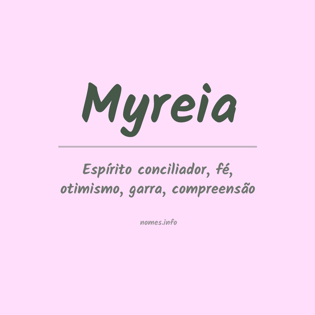 Significado do nome Myreia