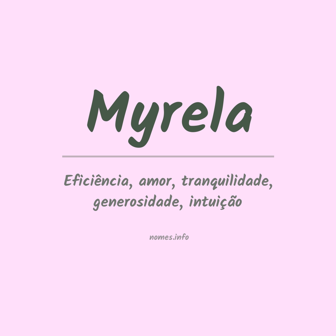 Significado do nome Myrela