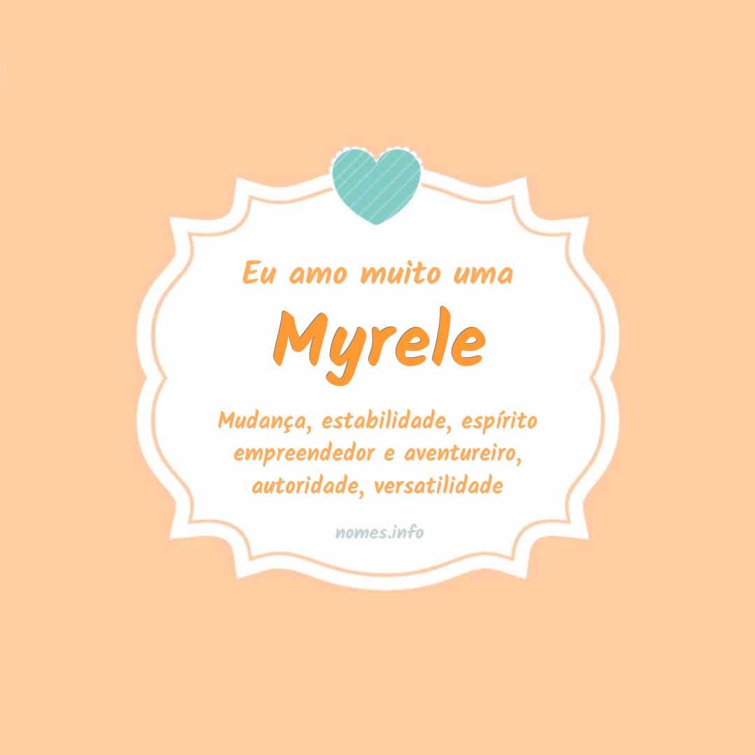 Eu amo muito Myrele