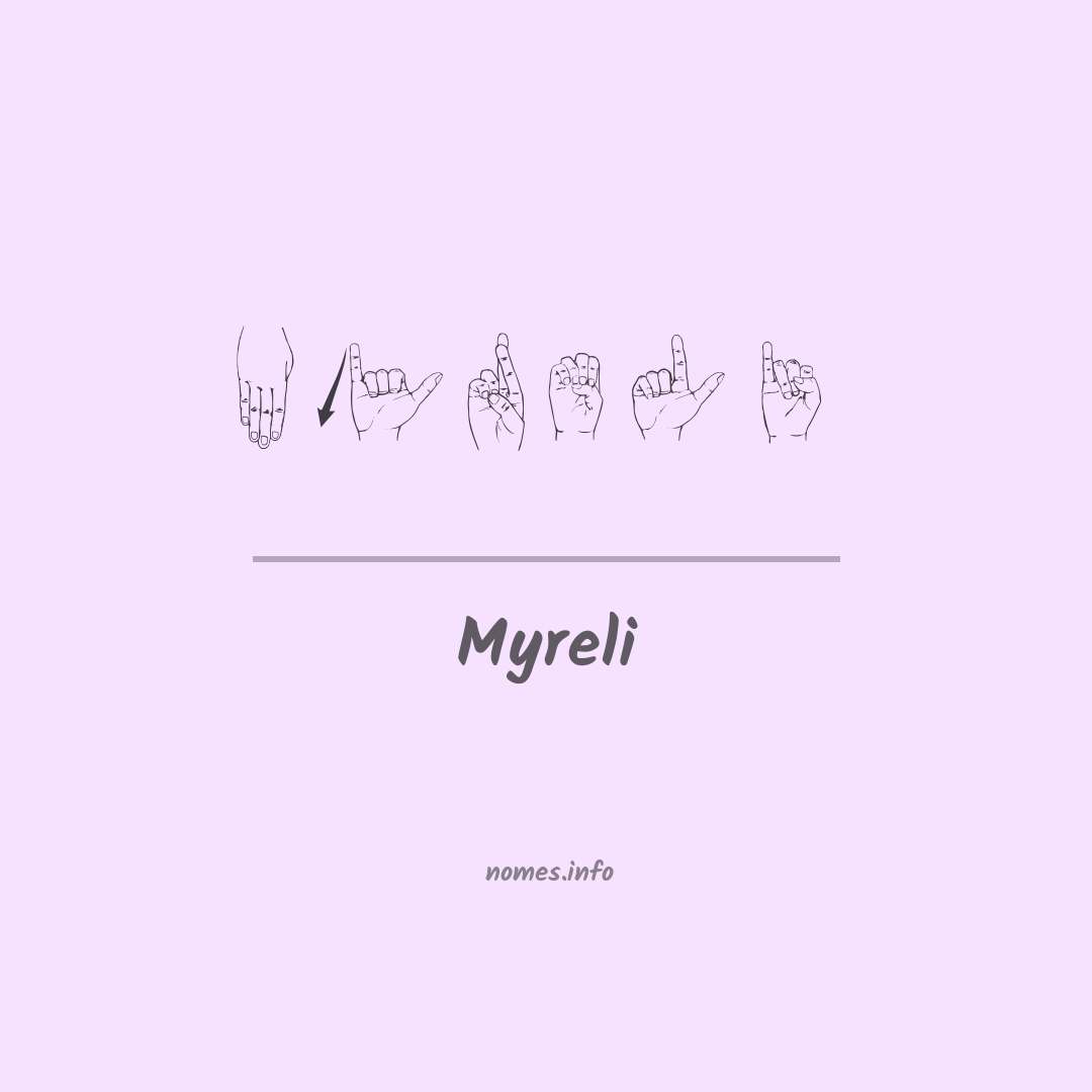 Myreli em Libras