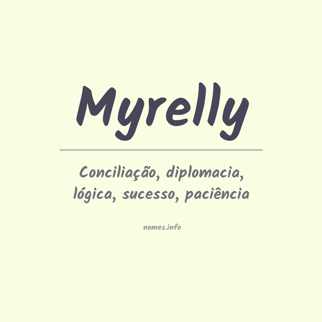 Significado do nome Myrelly